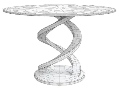 Woman Onyx Dining Table Low-poly 3D model