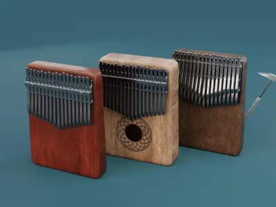 Kalimba set 3D model