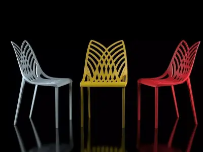 Opera plastic chair 3D model