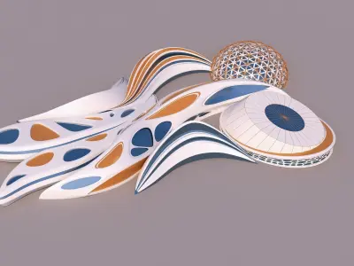 0092 - Organic Building 3D model