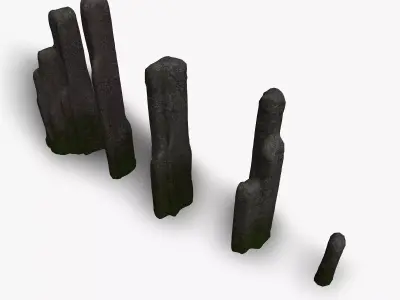 Rock 04 - Moss 1 Low-poly 3D model