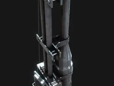 Simple street assets Low-poly 3D model