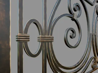 Forged Fence 3D model purchase