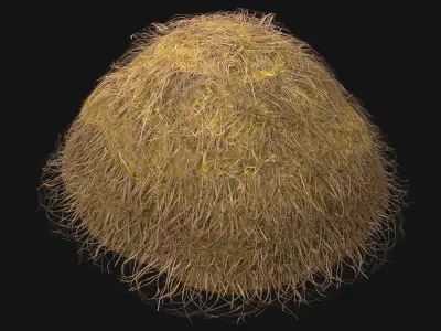 Haystack Stack of Hay Straw Pile Low-poly 3D model