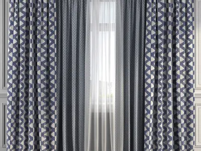 Curtain Set 218 3D model