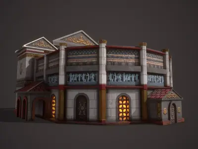 Roman Greek Odeum theatre Low-poly 3D model
