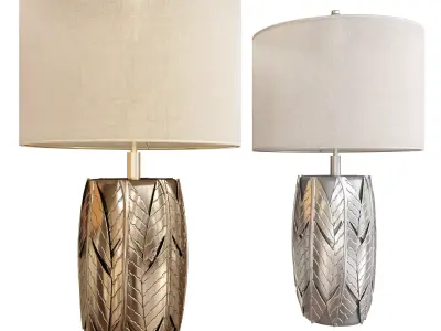 palm leaf table lamp 3D model