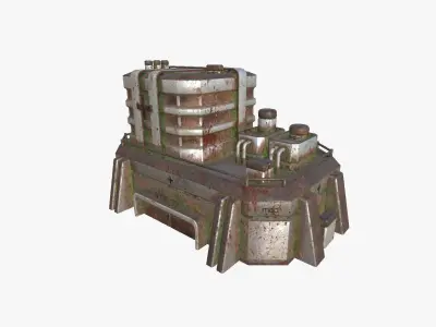 SciFi Hospital A10 Abandoned - Sci Fi Exterior Design Low-poly 3D model