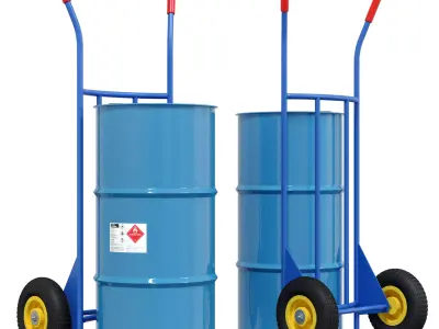 Cargo manual 400X200X1250 MM  RTT-075 P  Wheelbarrow for cargo 3D model