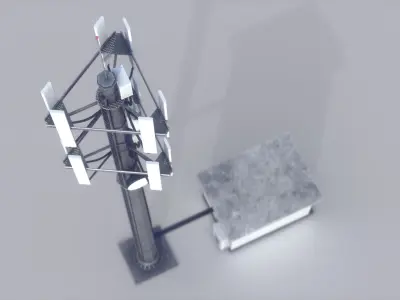 CELL SITE Low-poly 3D model