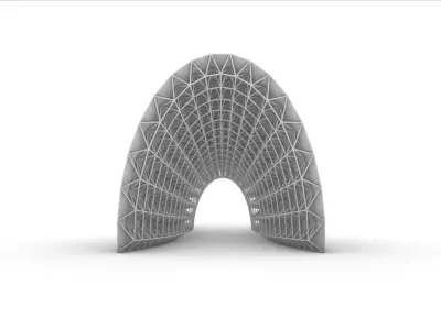 Parametric bridge 3D model