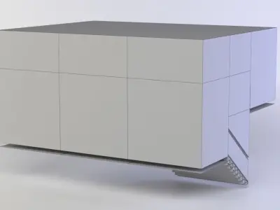Corridor with stairs Low-poly 3D model purchase