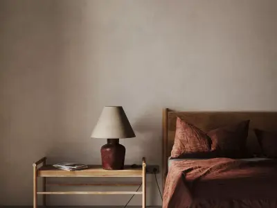 Bed and bed sheets model 3D model