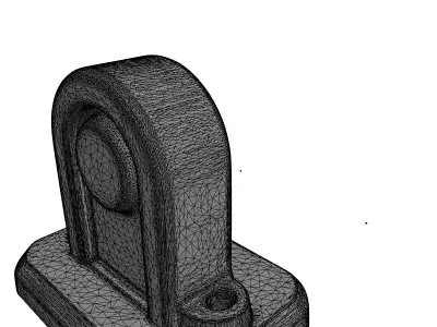 Industrial Metal Hinge Mount Bracket Low-poly 3D model