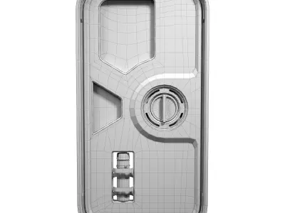 Sci-Fi Small Door Low-poly 3D model