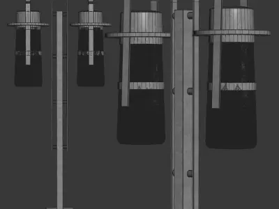 Balthus outdoor dual light  3D model