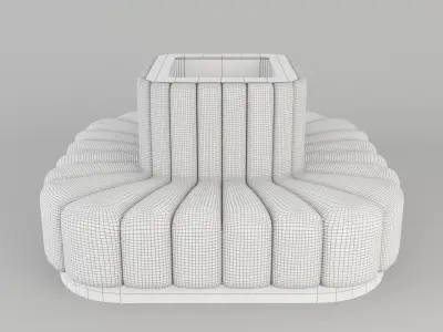 Outdoor seating 3D model purchase