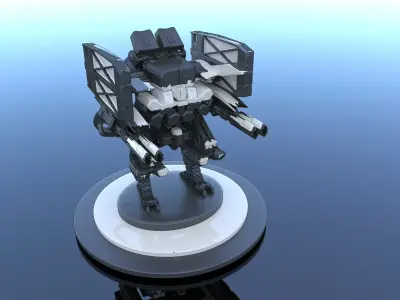 Cyborg Prototype Mecha Robot SciFi  3D model