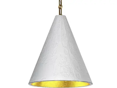 GILDED PLASTER CONE HANGING LIGHT 3D model