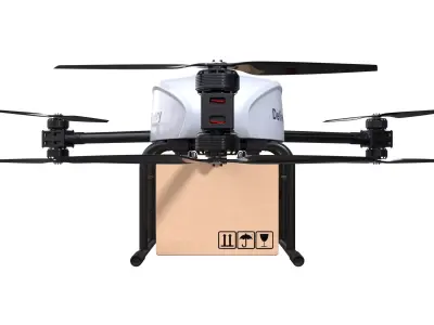 Delivery Drone Tricopter 3D model 3D model