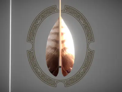 Lighting Bow and Arrow Low-poly 3D model