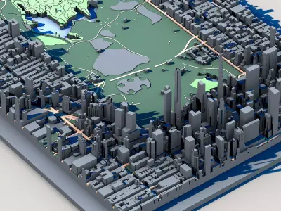 Central Park New York Manhattan Urban Landscape NYC Park 3D model