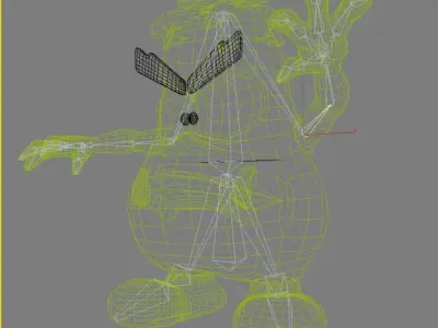 Sam the virus Low-poly 3D model