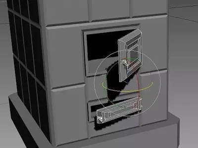  room furnace  Low-poly 3D model