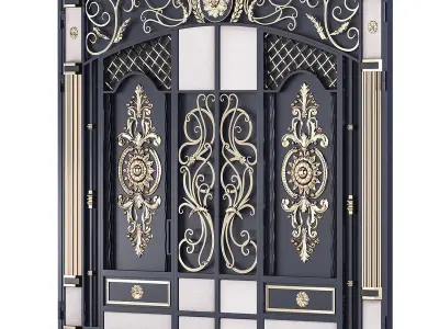 Metal gate 03 3D model