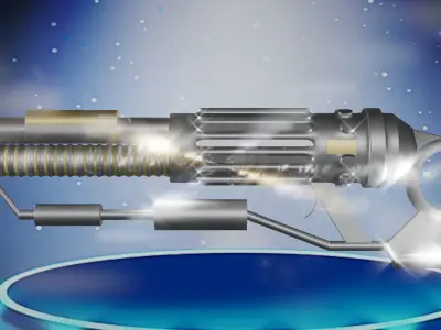 sci-fi weapon 3D model