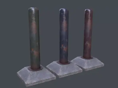 Post Barrier  3D model