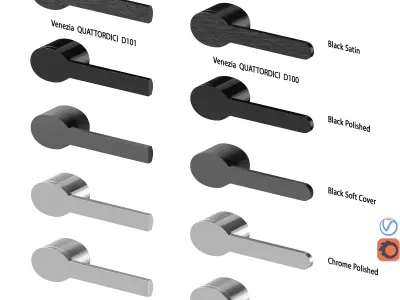 Door Handle Venezia QUATTORDICI 3D model