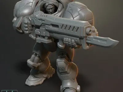 Starcraft Marines 3D print model