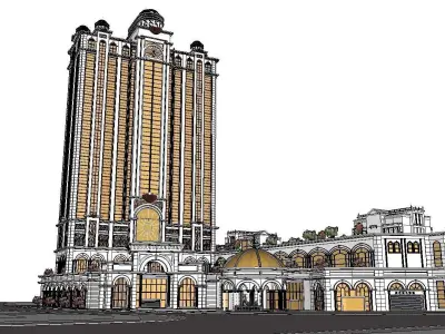 vacation spot-Resort-Fashion Leisure Hotel-0214 3D model