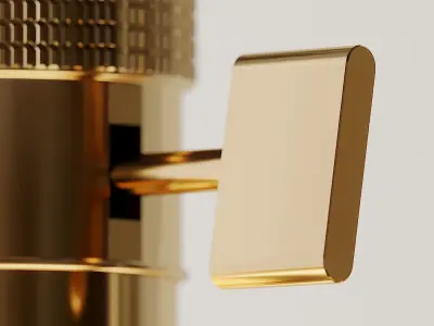 Brass Art Deco Pendant Light 3D model
