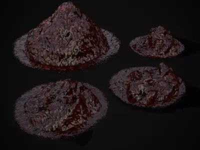 Blood and Guts Piles Low-poly 3D model