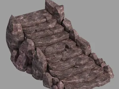 Not Zhoushan - Volcano - Stone Ladder 01 3D model