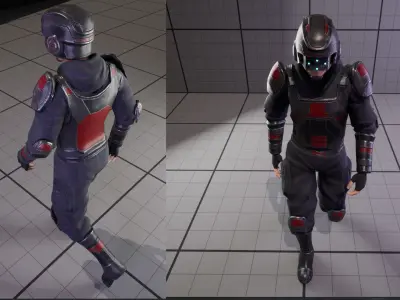 Fantasy Modern Soldier Low-poly 3D model