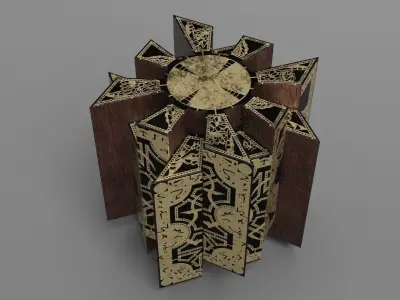 Hellraiser puzzle box lament configuration Low-poly 3D model