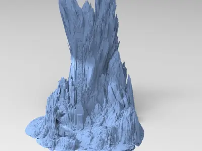 Dantes Underworld Gateway Pillars Tall 3D model