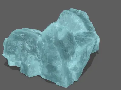 Ice Stairs Low-poly 3D model