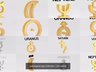 astrological sign Collection  3D Model Pack