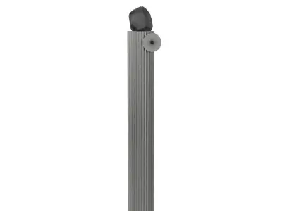 Contemporary Stone Floor Lamp with Crystal Top and Brass Accent 3D model