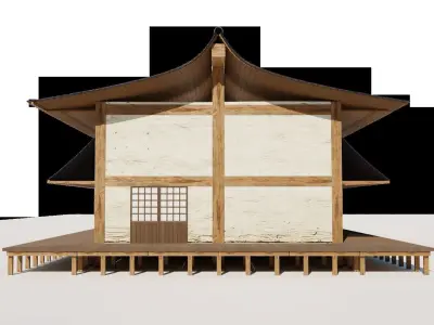 Japanese freestanding dojo 3D model