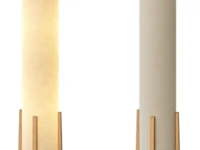 Four finger and Parker floor lamps 3D model