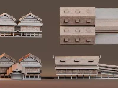 Traditional Houses - Rumah Dalam Loka Low-poly 3D model