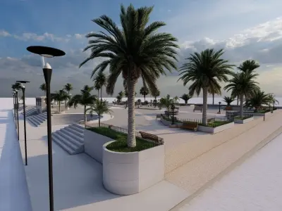 public park-Private Park Landscape 3D model