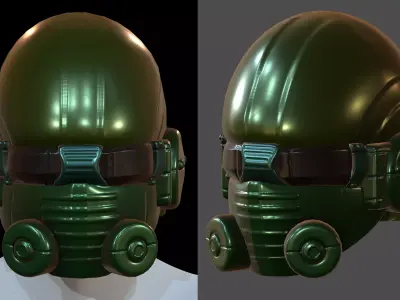 Helmet plastic mask protection  Low-poly 3D model Low-poly 3D model get