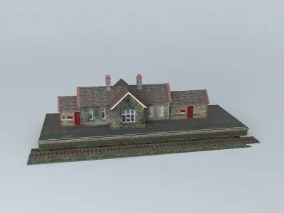 Eco Rail Poddley Dale Station No 1 Dummy! Old Steam Days Free 3D model