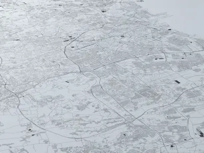 Jakarta Road Network and Streets 3D model